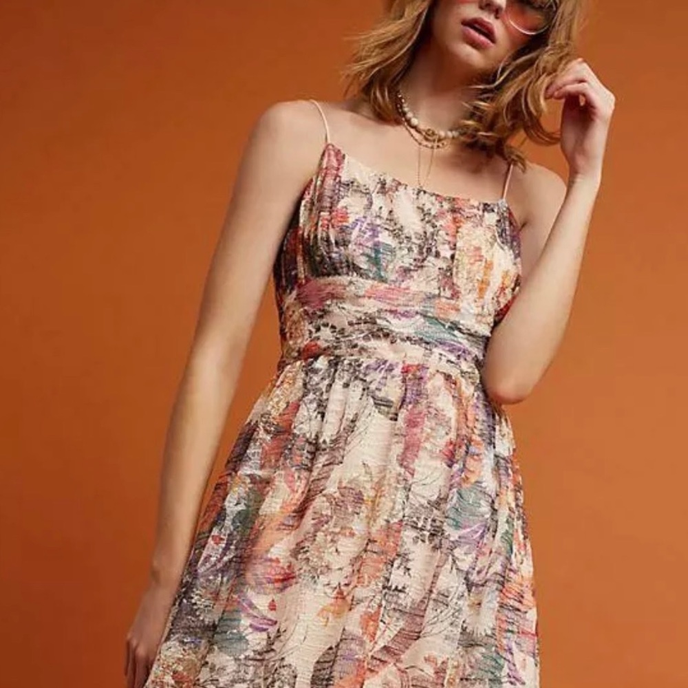 NWOT Anthropology Maeve Mackenzie Floral Lace Dress